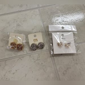 New 3 Pairs of ITS Sense and Bliss Women's Earrings